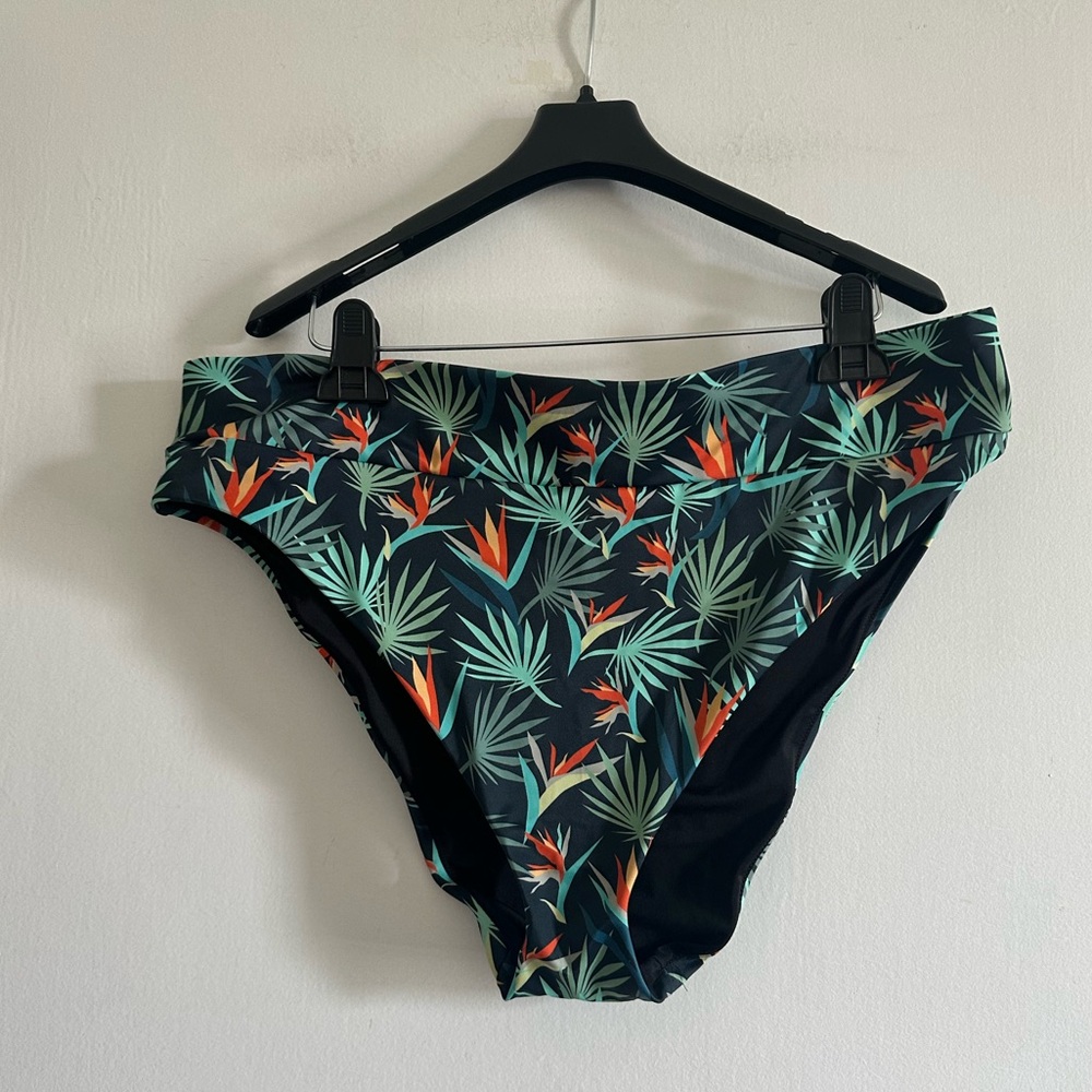 MEUndies Palm Tree Floral Print Swimsuit Bikini Bottom size 3X EUC